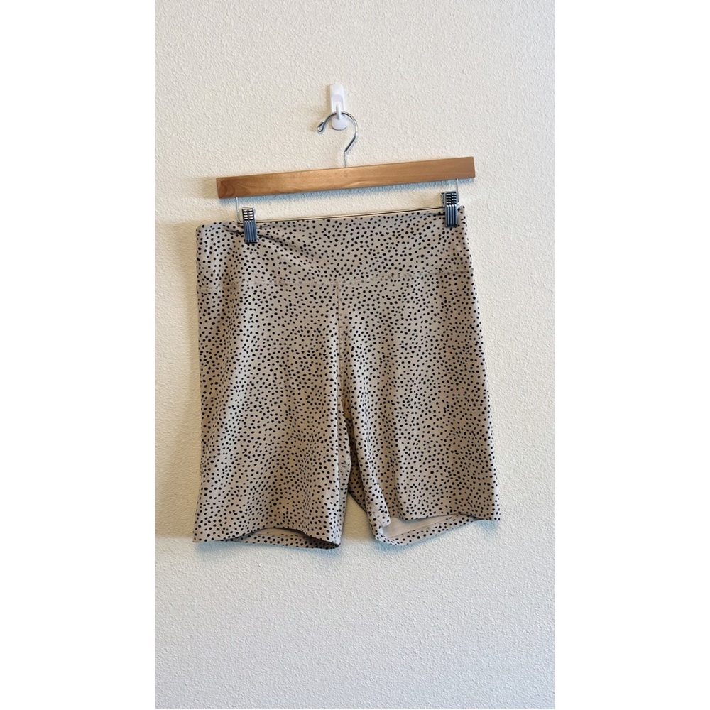 Abercrombie Cream Leopard Polka Dot Biker Shorts